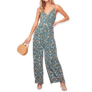 ASTR Floral Pliss Jumpsuit